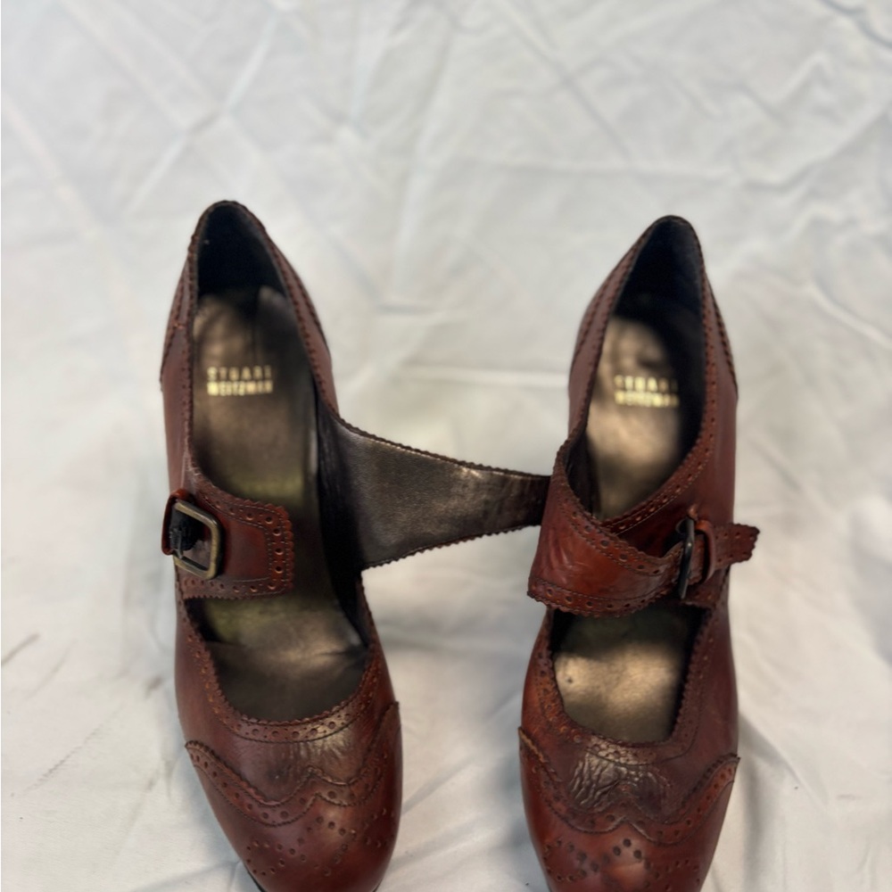 Stuart Weitzman Dark Brown Leather Heels
